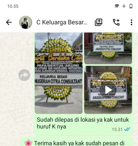 Pengiriman Papan Bunga Duka Kebon Bawang